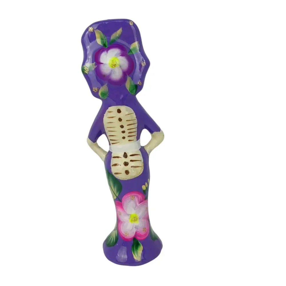 Day of the Dead Catrina Hand Painted Mexican Folk Art Figurine